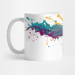 Colorful wild color splash. Mug